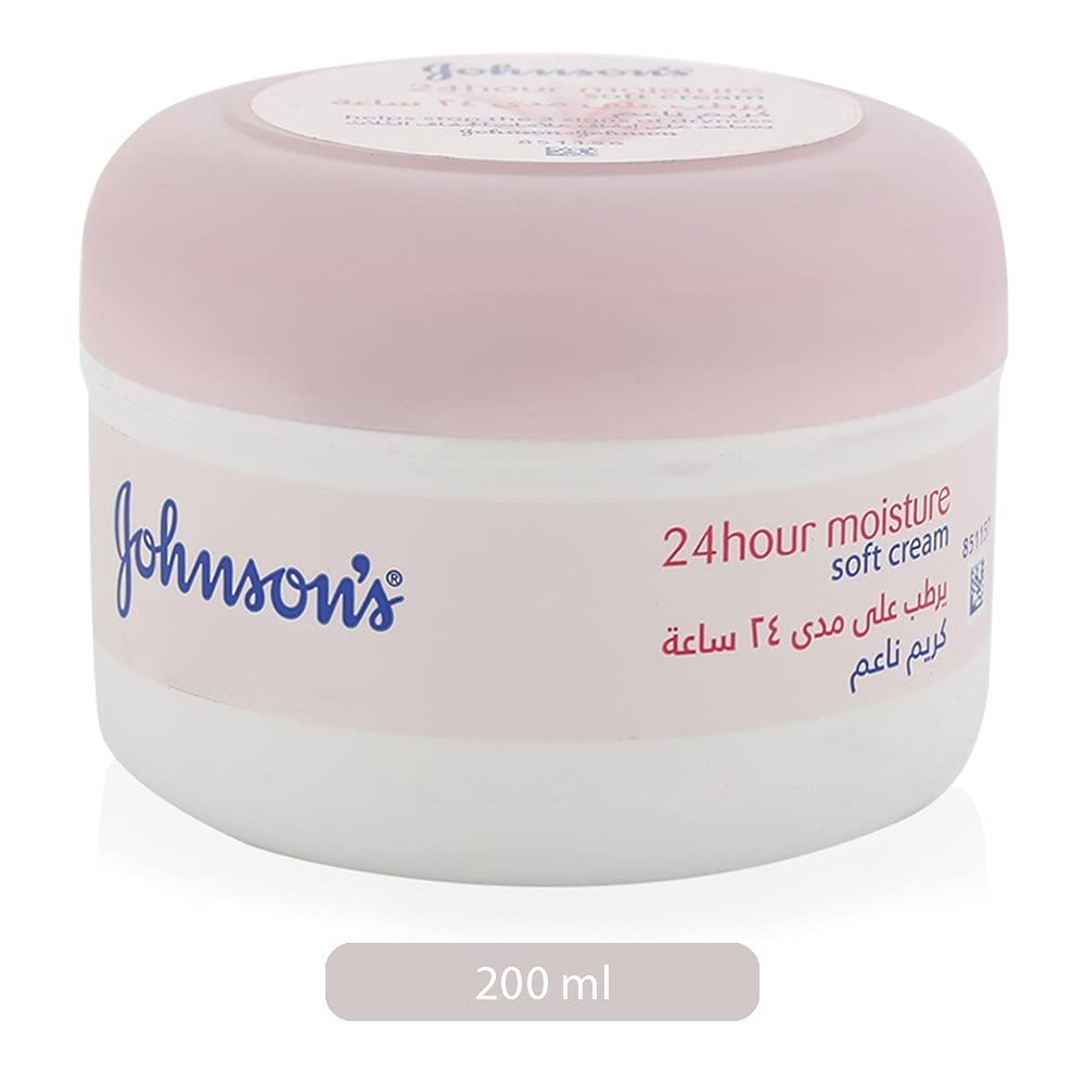 Johnson's 24 Hour Moisture Soft Cream (200 Ml) (Made In UAE)